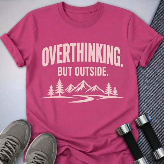 Printify T-Shirt S / Berry Outside Overthinking T-Shirt