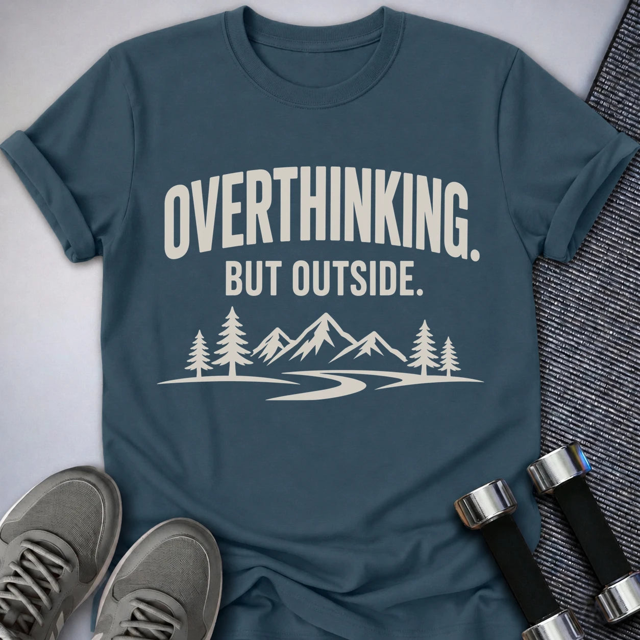Printify T-Shirt S / Deep Teal Outside Overthinking T-Shirt