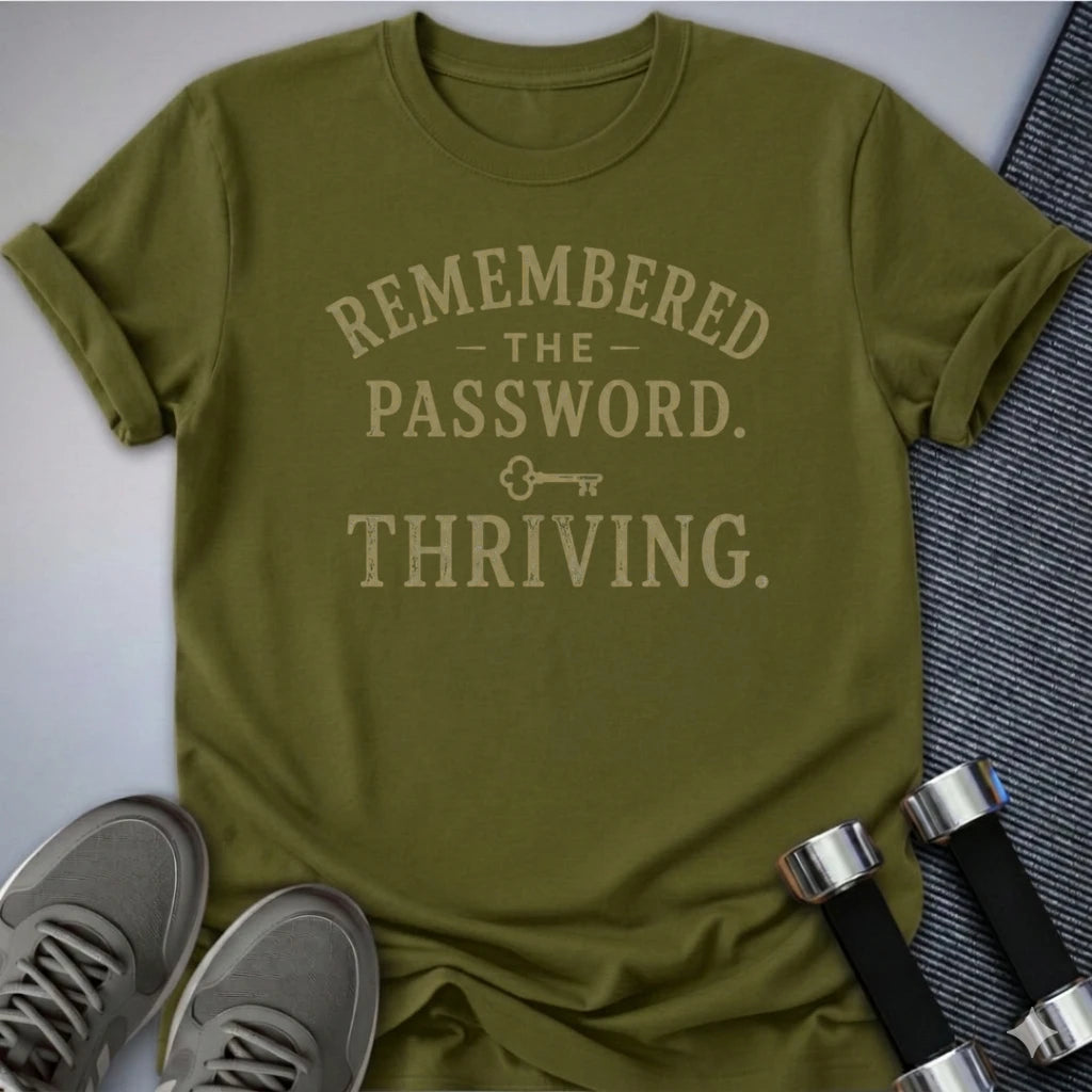 Printify T-Shirt S / Olive Password Protected T-Shirt