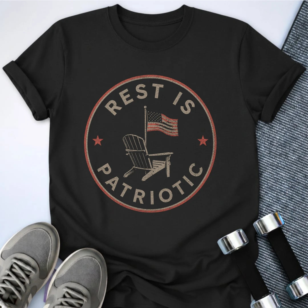 Printify T-Shirt S / Black Patriotic Rest T-Shirt