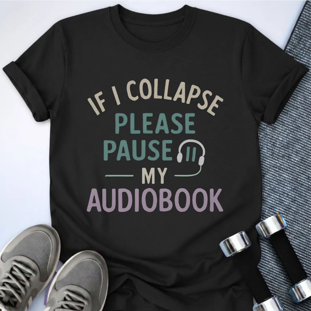 Printify T-Shirt Black / S Pause My Book T-Shirt