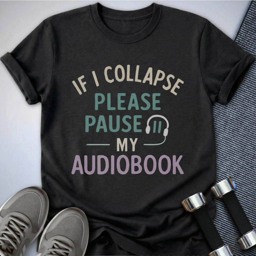 Printify T-Shirt Dark Grey Heather / S Pause My Book T-Shirt