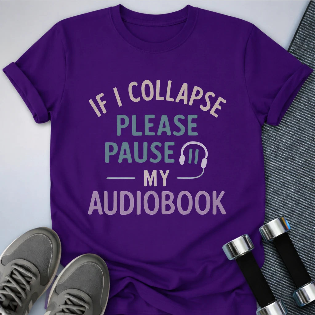 Printify T-Shirt Team Purple / S Pause My Book T-Shirt