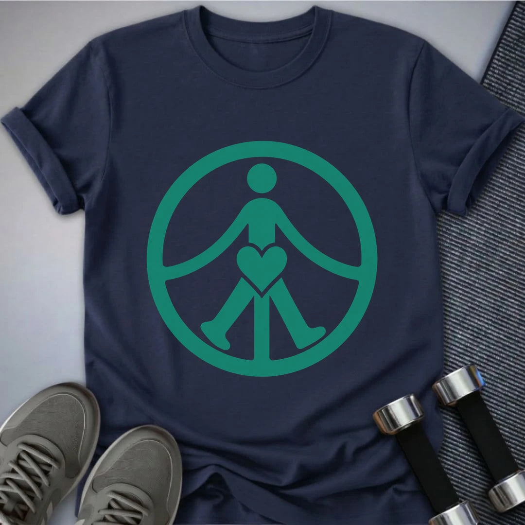 Printify T-Shirt S / Navy Peaceful Walk T-Shirt