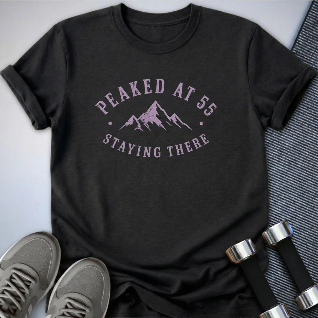 Printify T-Shirt S / Dark Grey Heather Peaked At 55 T-Shirt