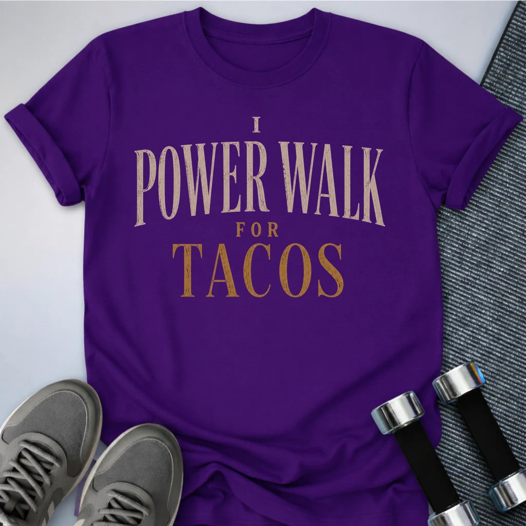 Printify T-Shirt S / Team Purple Power Walk for Tacos T-Shirt