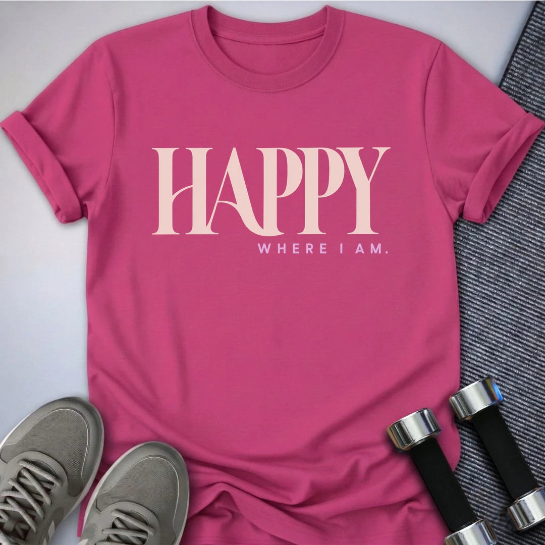 Printify T-Shirt Berry / S Present Tense T-Shirt