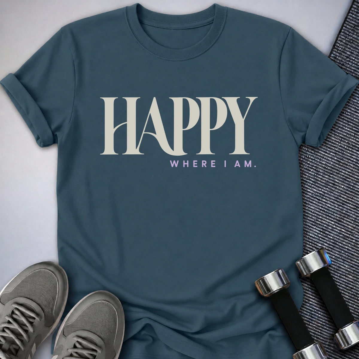 Printify T-Shirt Deep Teal / S Present Tense T-Shirt