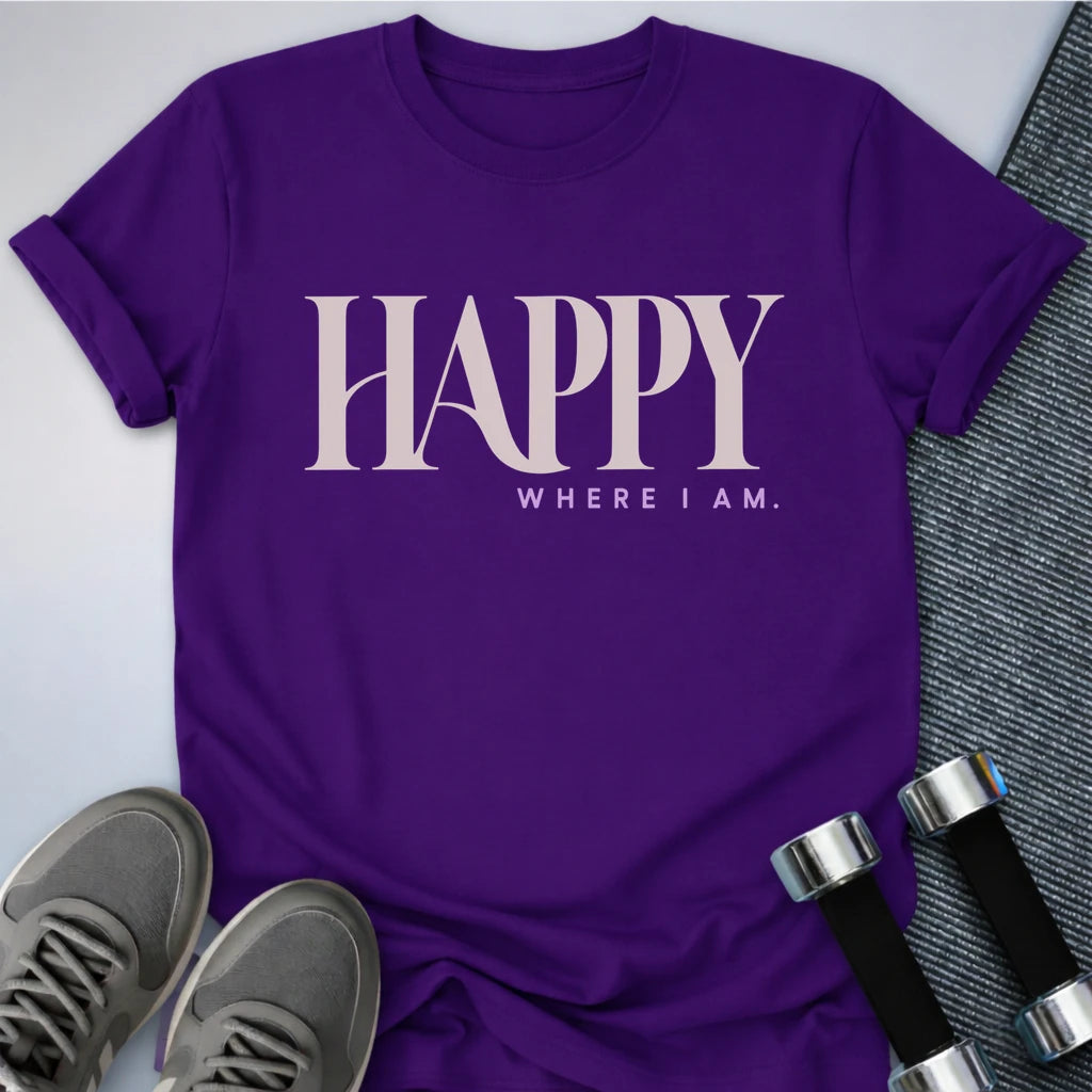 Printify T-Shirt Team Purple / S Present Tense T-Shirt