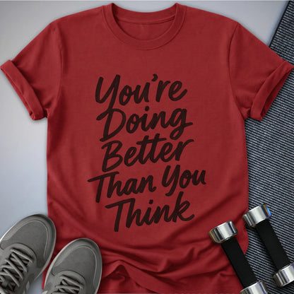 Printify T-Shirt Red / S Proof of Progress T-Shirt