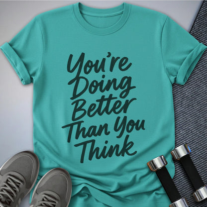 Printify T-Shirt Turquoise / S Proof of Progress T-Shirt