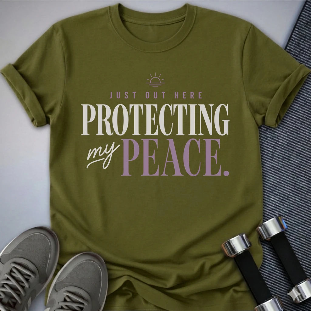 Printify T-Shirt S / Olive Protect The Peace T-Shirt
