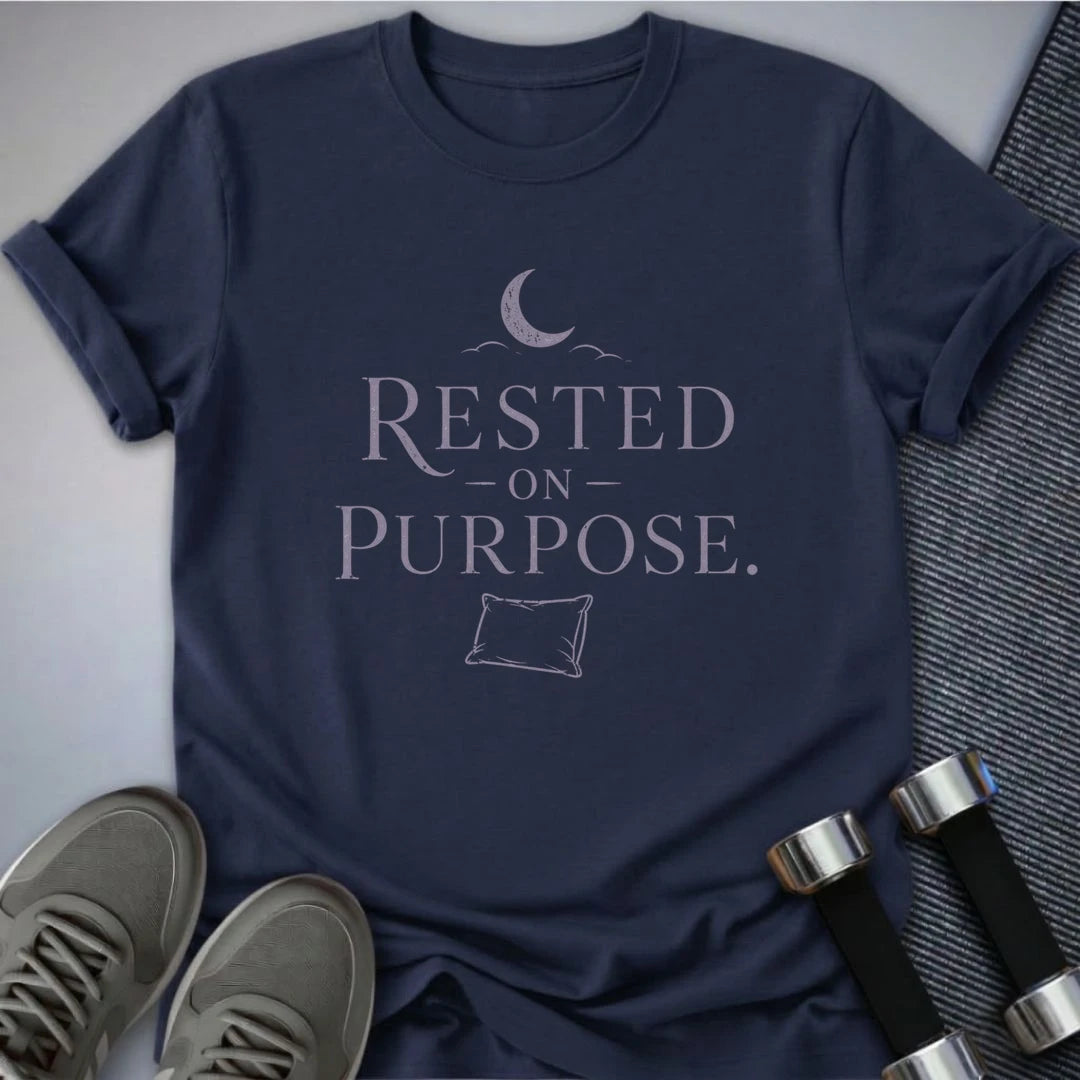 Printify T-Shirt S / Navy Purposeful Rest T-Shirt