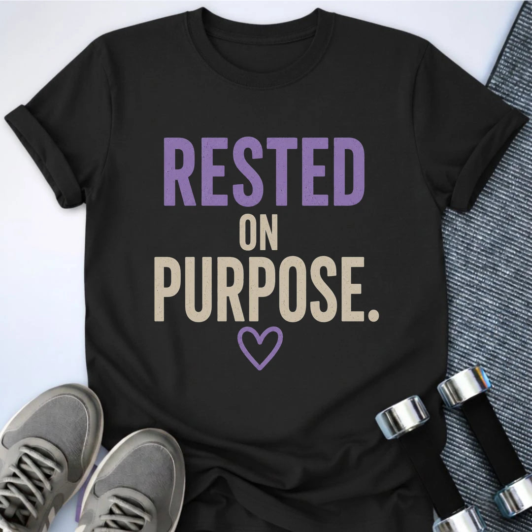 Printify T-Shirt S / Black Purposely Rested T-Shirt