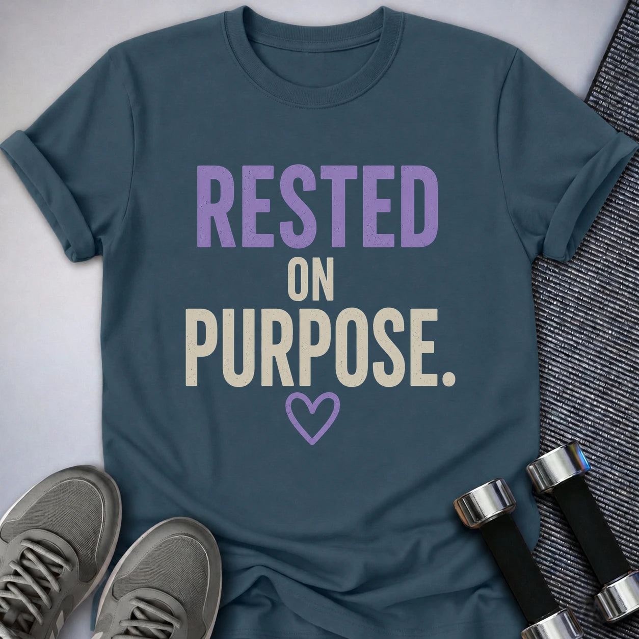 Printify T-Shirt S / Deep Teal Purposely Rested T-Shirt