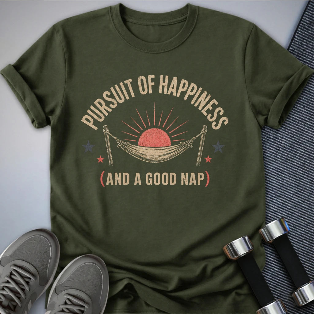 Printify T-Shirt S / Military Green Pursuit of A Nap T-Shirt