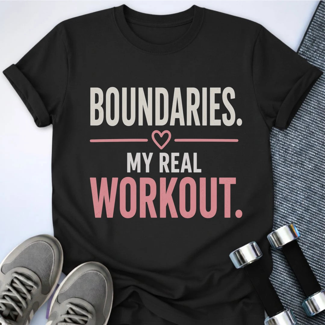 Printify T-Shirt S / Black Real Workout T-Shirt