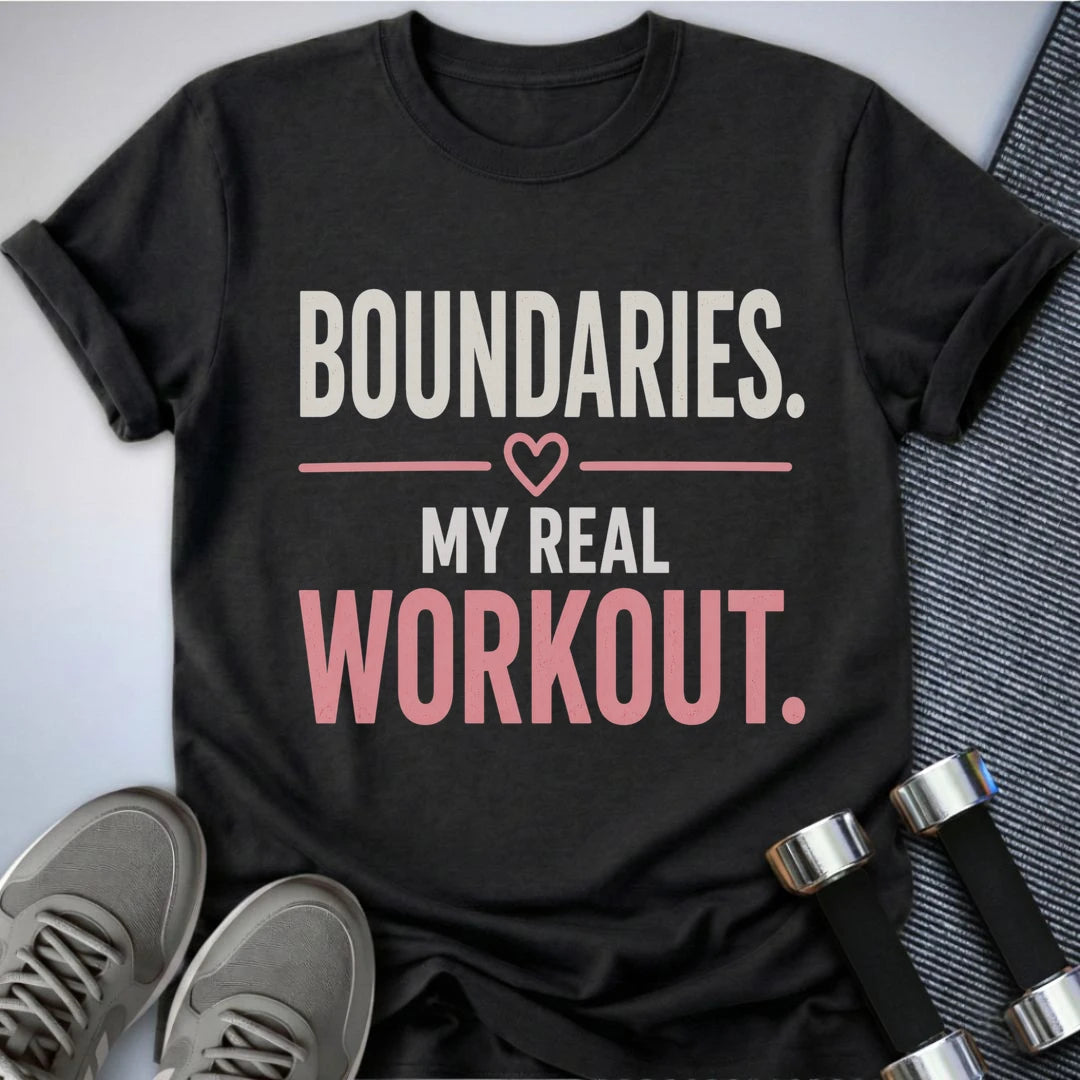 Printify T-Shirt S / Dark Grey Heather Real Workout T-Shirt