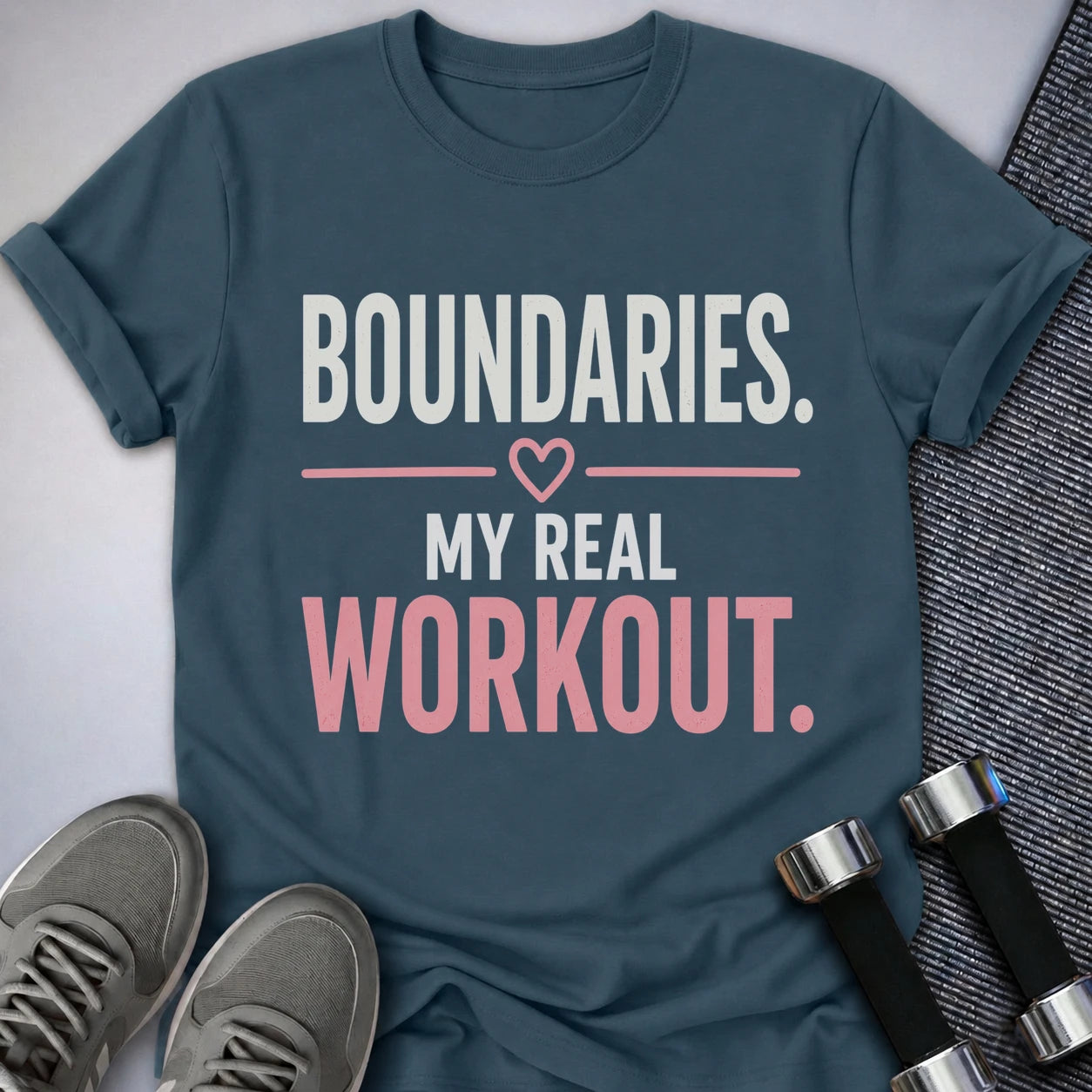 Printify T-Shirt S / Deep Teal Real Workout T-Shirt