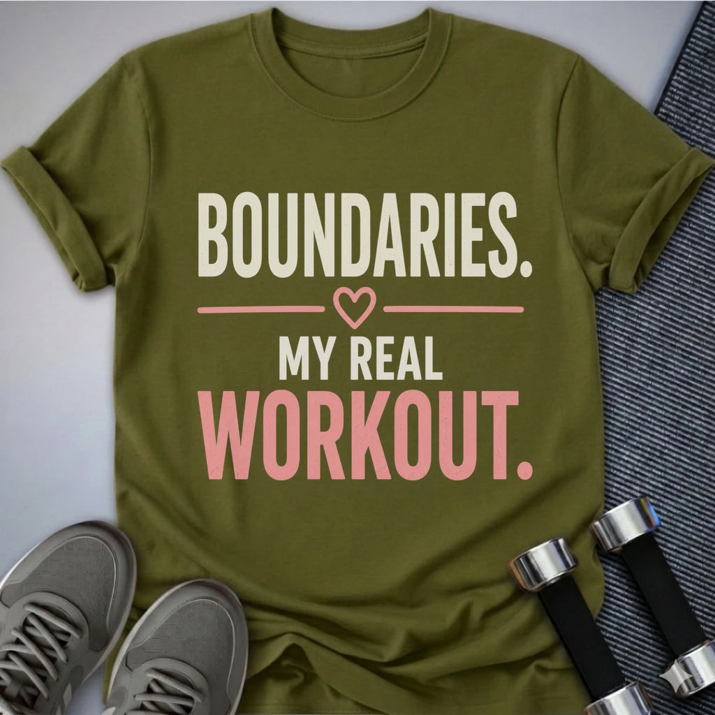 Printify T-Shirt S / Olive Real Workout T-Shirt