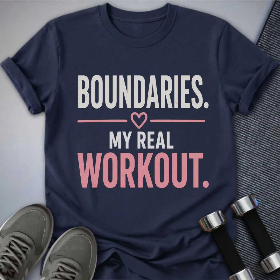 Printify T-Shirt S / Navy Real Workout T-Shirt