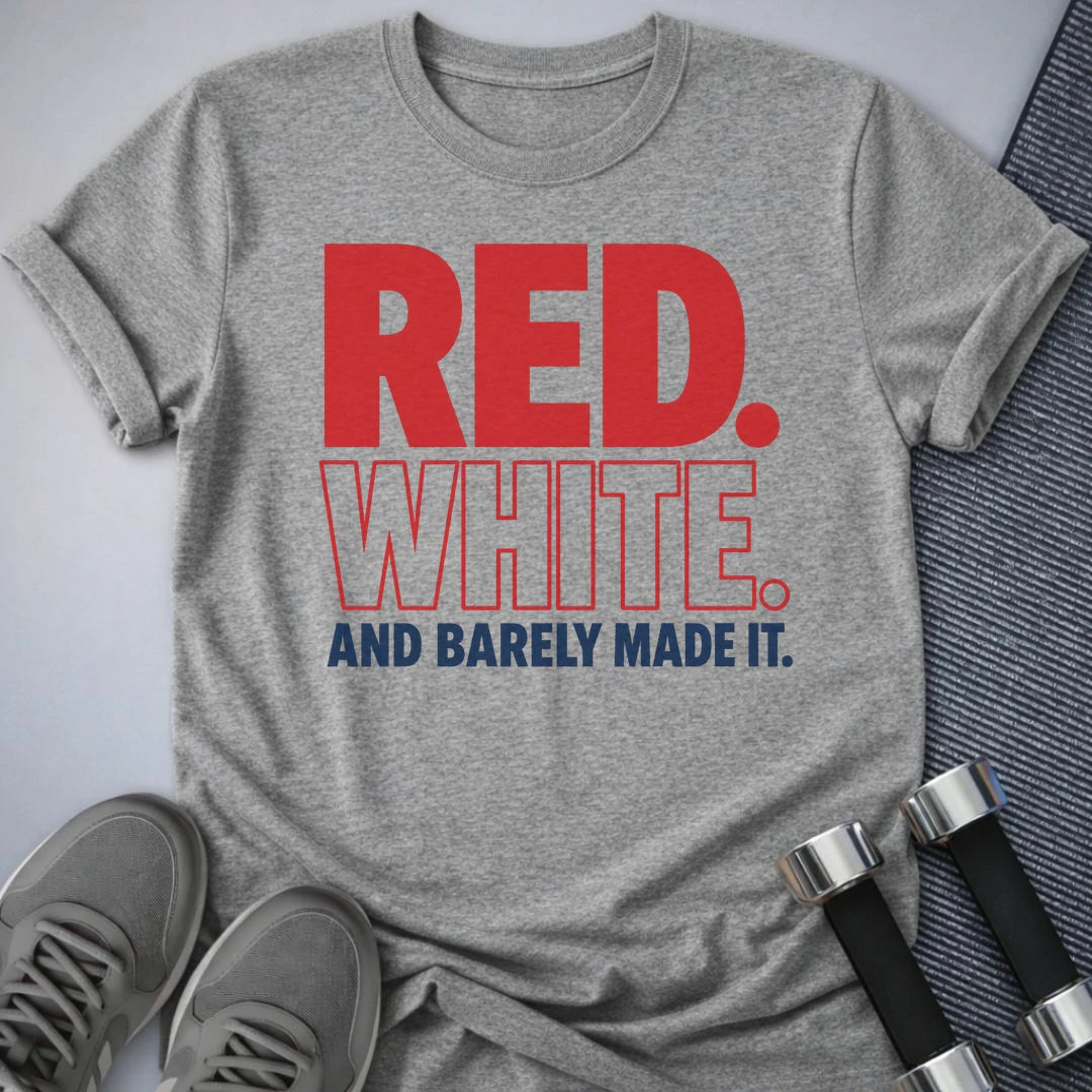 Printify T-Shirt S / Athletic Heather Red White & Barley T-Shirt