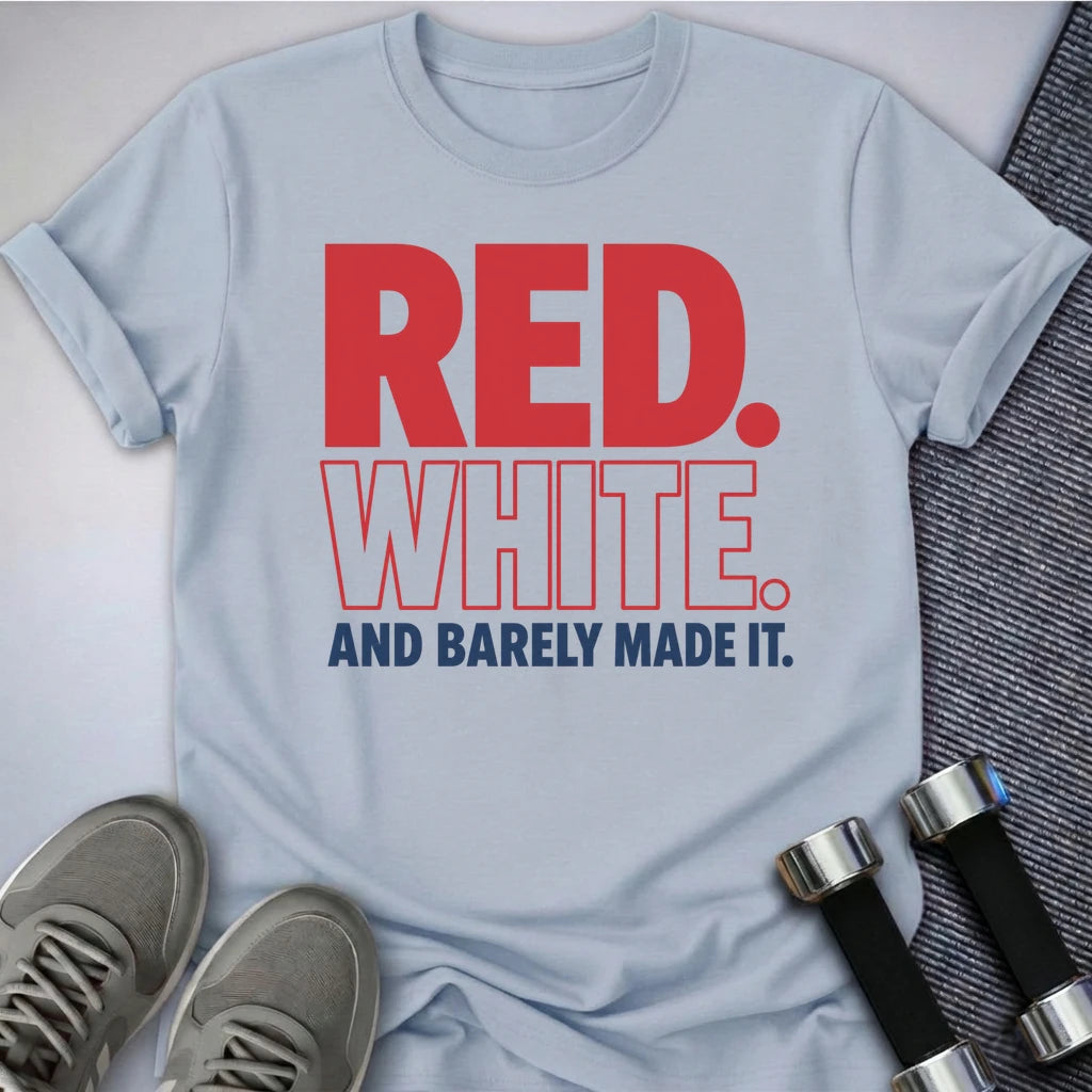 Printify T-Shirt S / Light Blue Red White & Barley T-Shirt