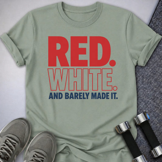 Printify T-Shirt S / Sage Red White & Barley T-Shirt