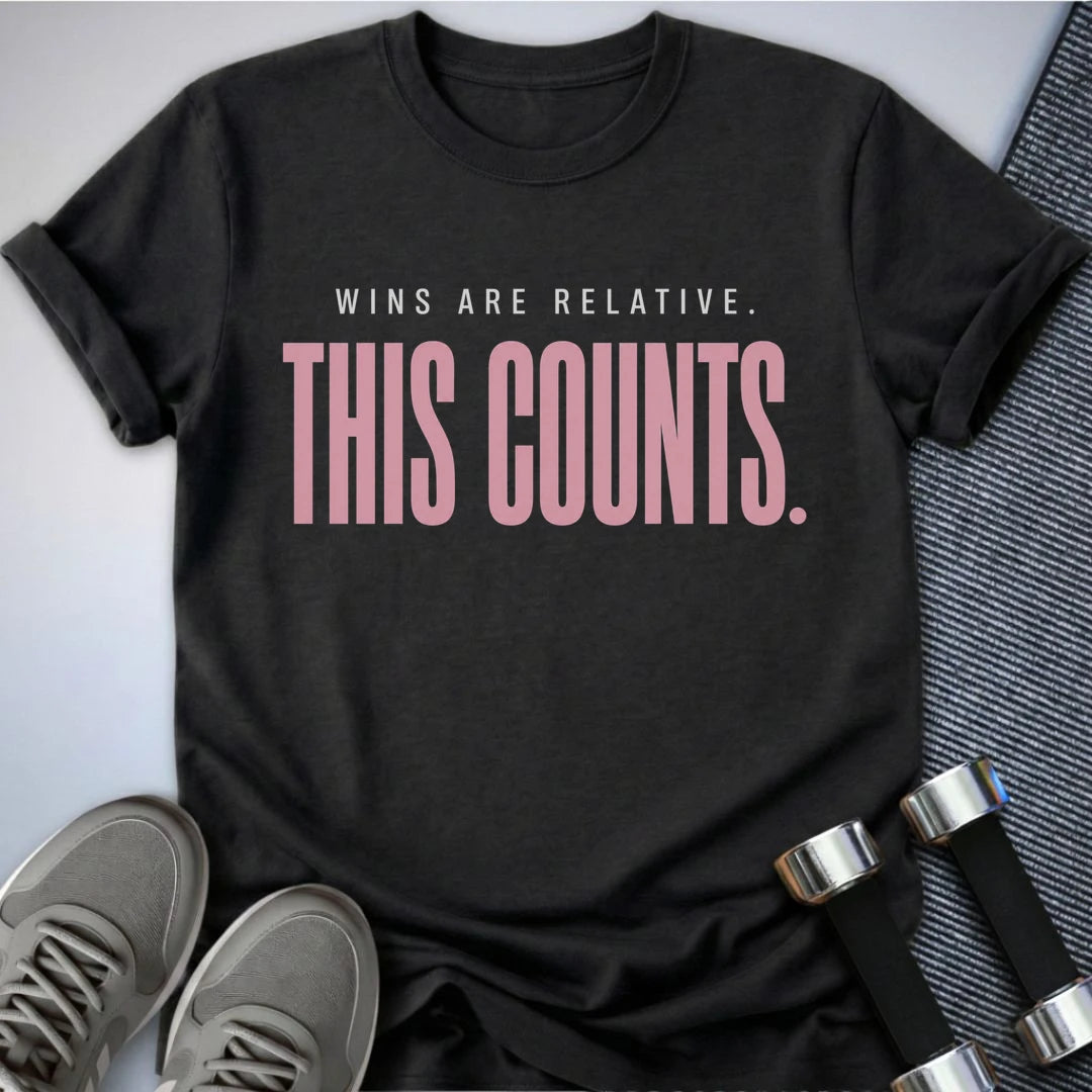 Printify T-Shirt S / Dark Grey Heather Relative Wins T-Shirt