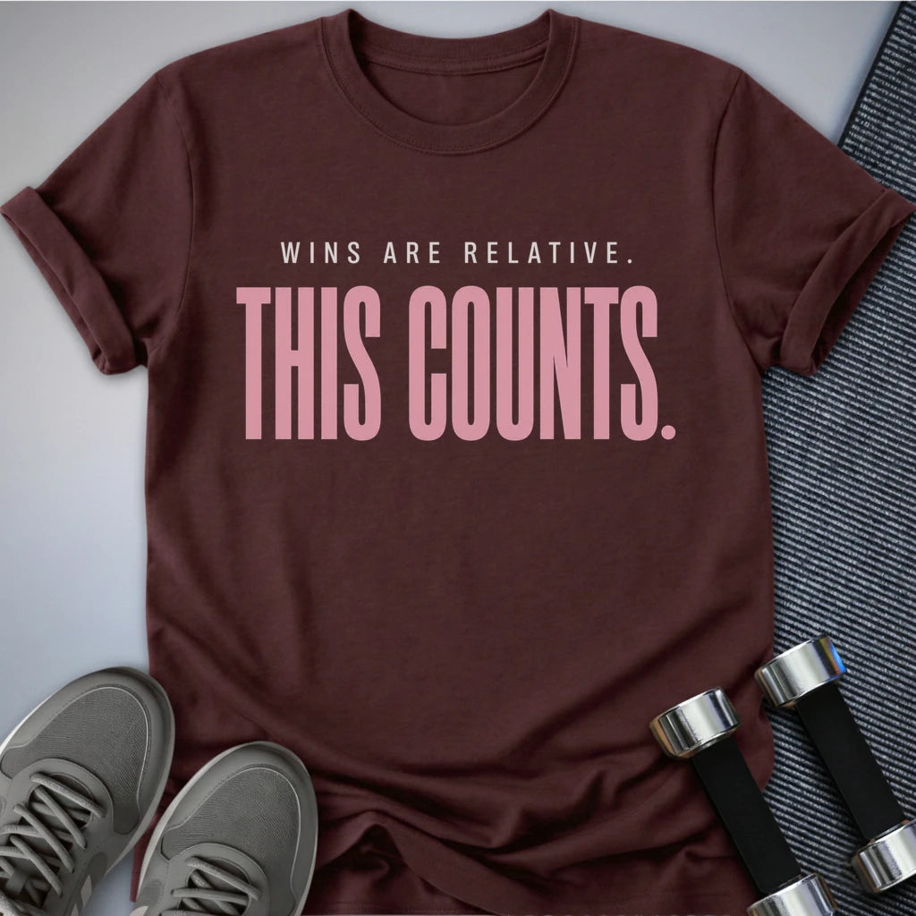 Printify T-Shirt S / Maroon Relative Wins T-Shirt