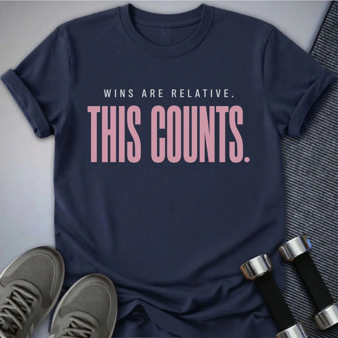 Printify T-Shirt S / Navy Relative Wins T-Shirt