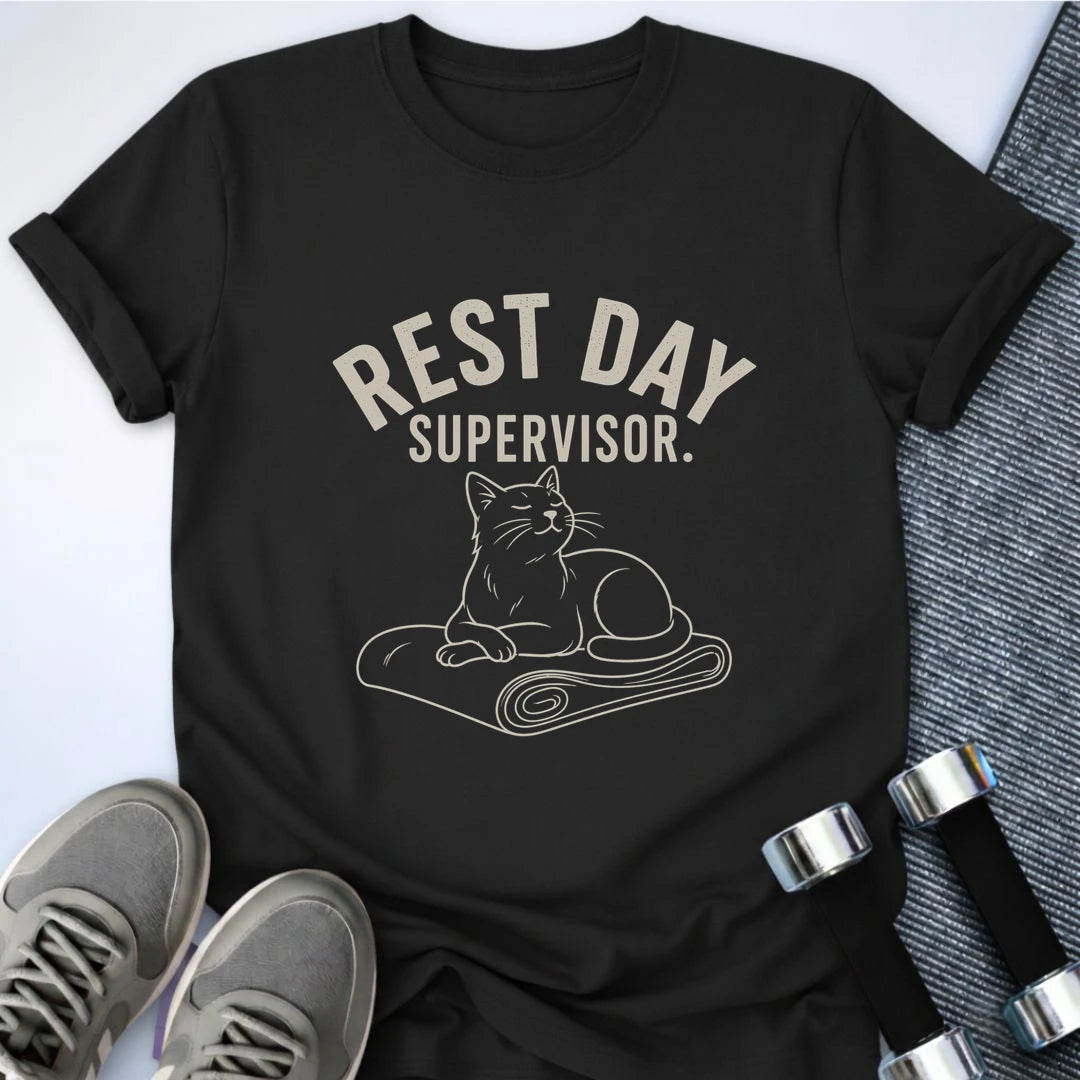 Printify T-Shirt S / Black Rest Day Supervisor T-Shirt