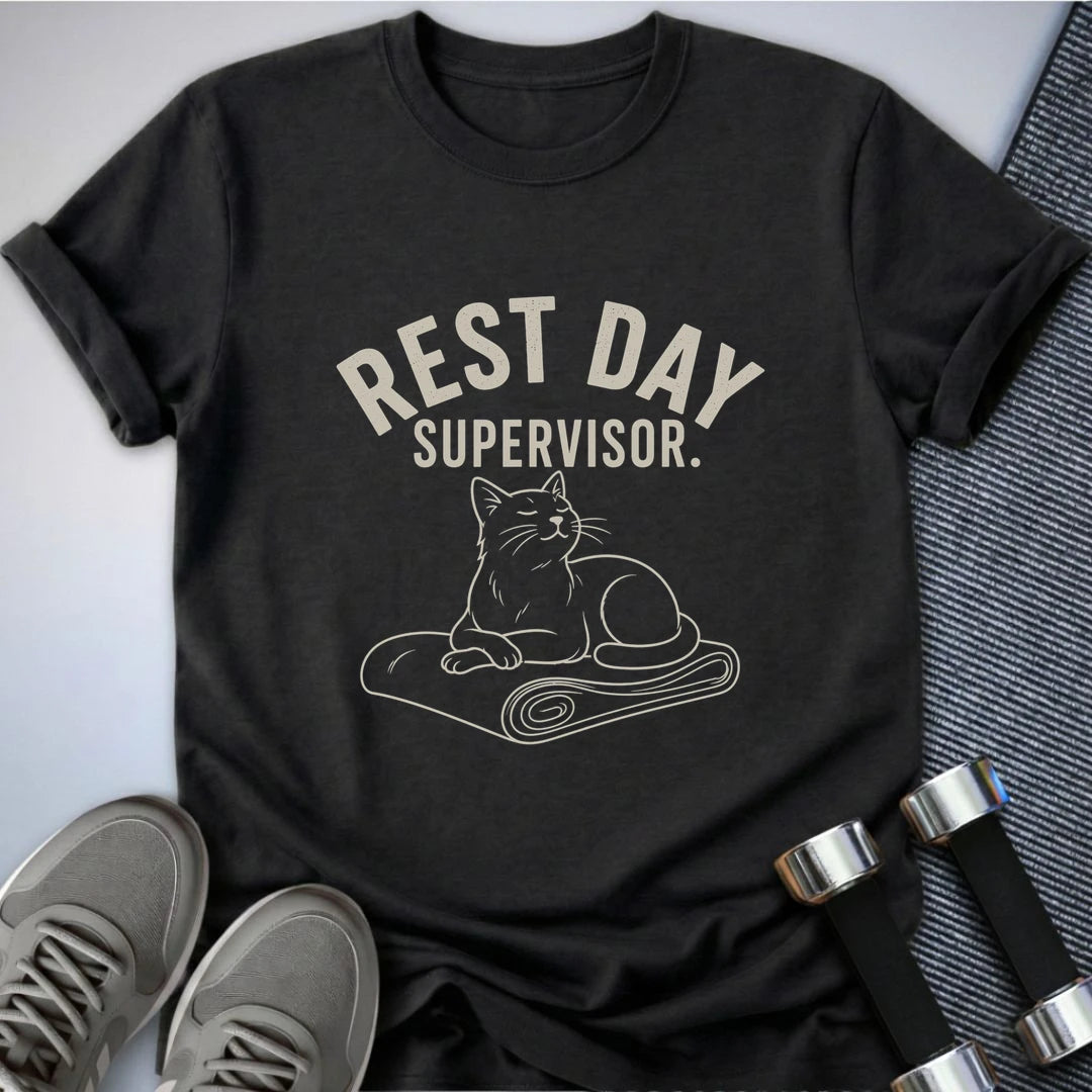 Printify T-Shirt S / Dark Grey Heather Rest Day Supervisor T-Shirt