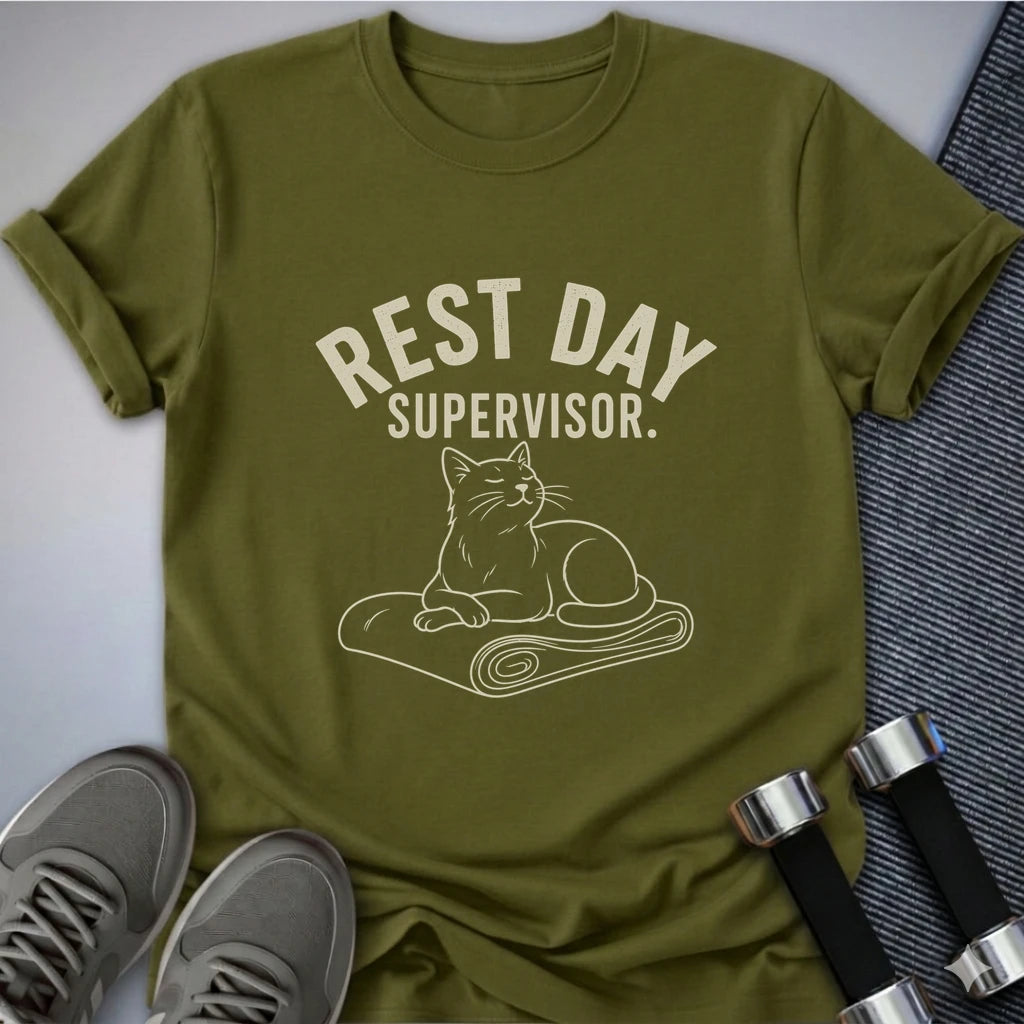 Printify T-Shirt S / Olive Rest Day Supervisor T-Shirt