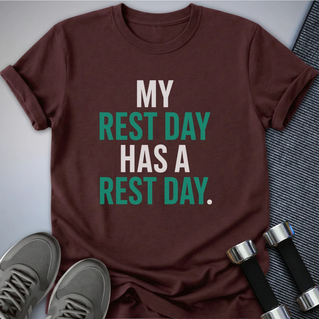 Printify T-Shirt S / Maroon Rest Days T-Shirt