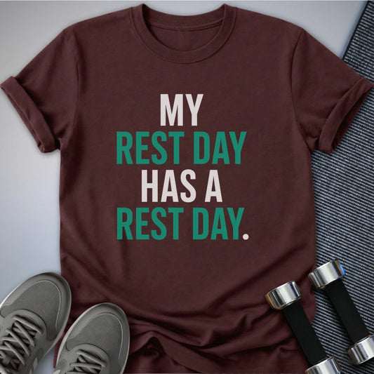 Printify T-Shirt S / Maroon Rest Days T-Shirt