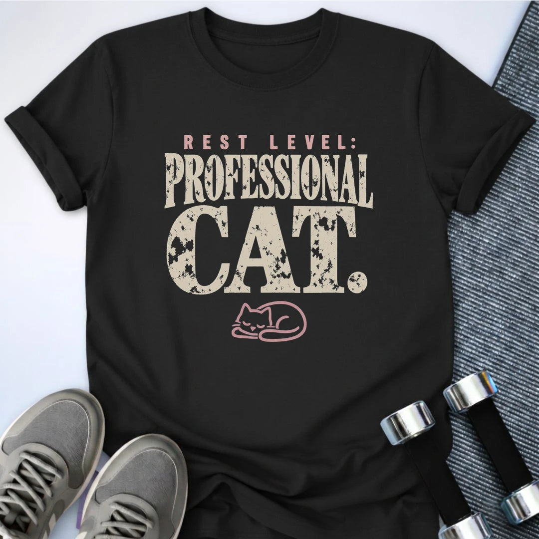 Printify T-Shirt Black / S Rest Level Professional T-Shirt