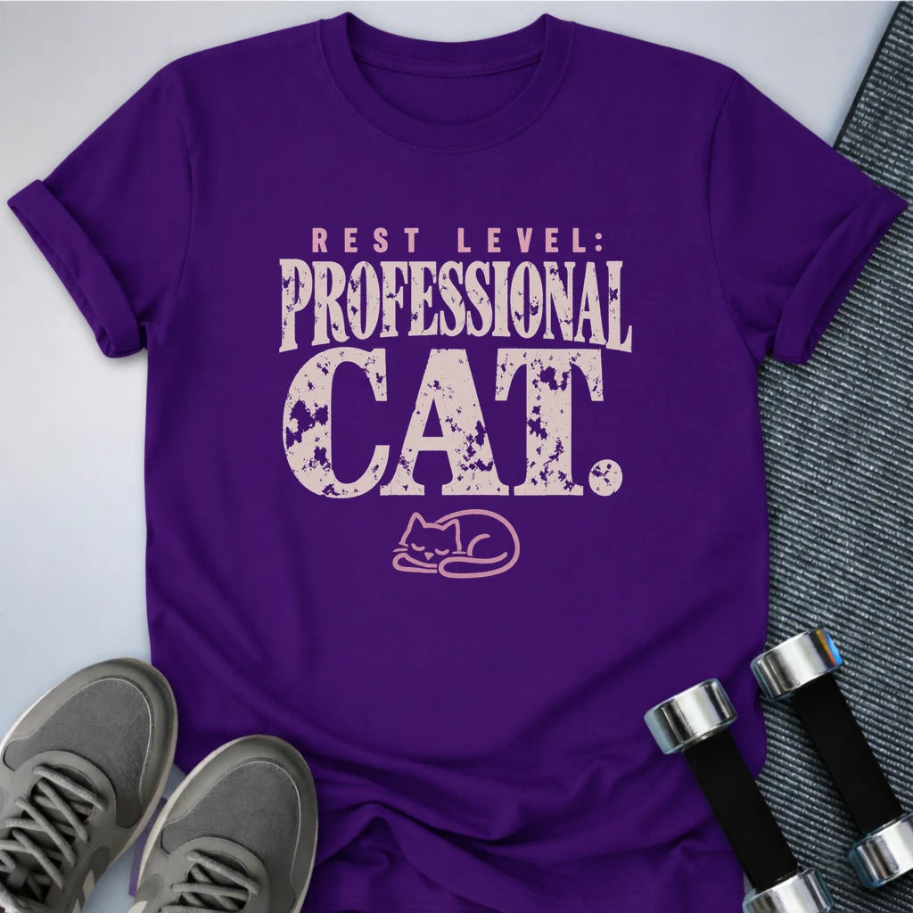 Printify T-Shirt Team Purple / S Rest Level Professional T-Shirt