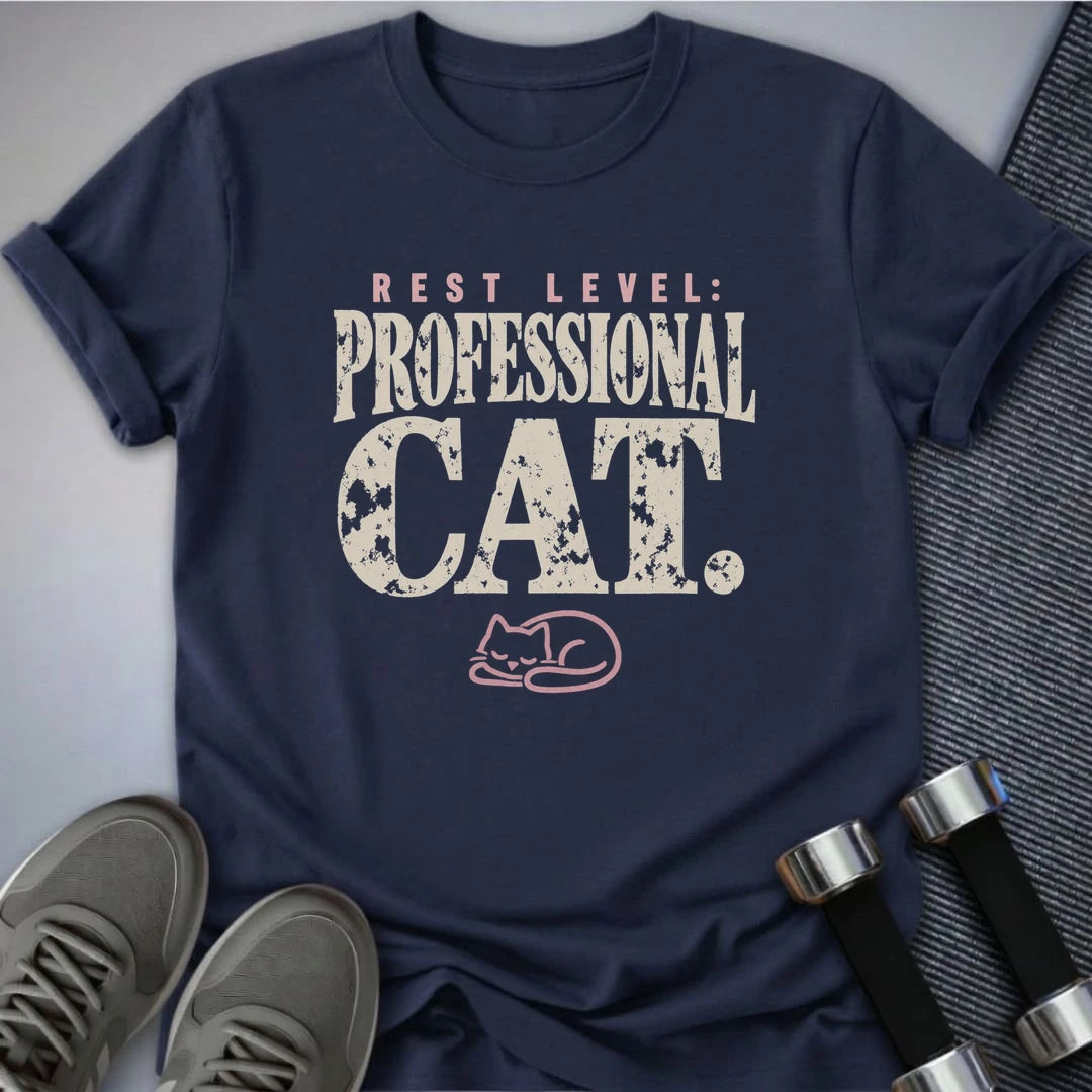 Printify T-Shirt Navy / S Rest Level Professional T-Shirt