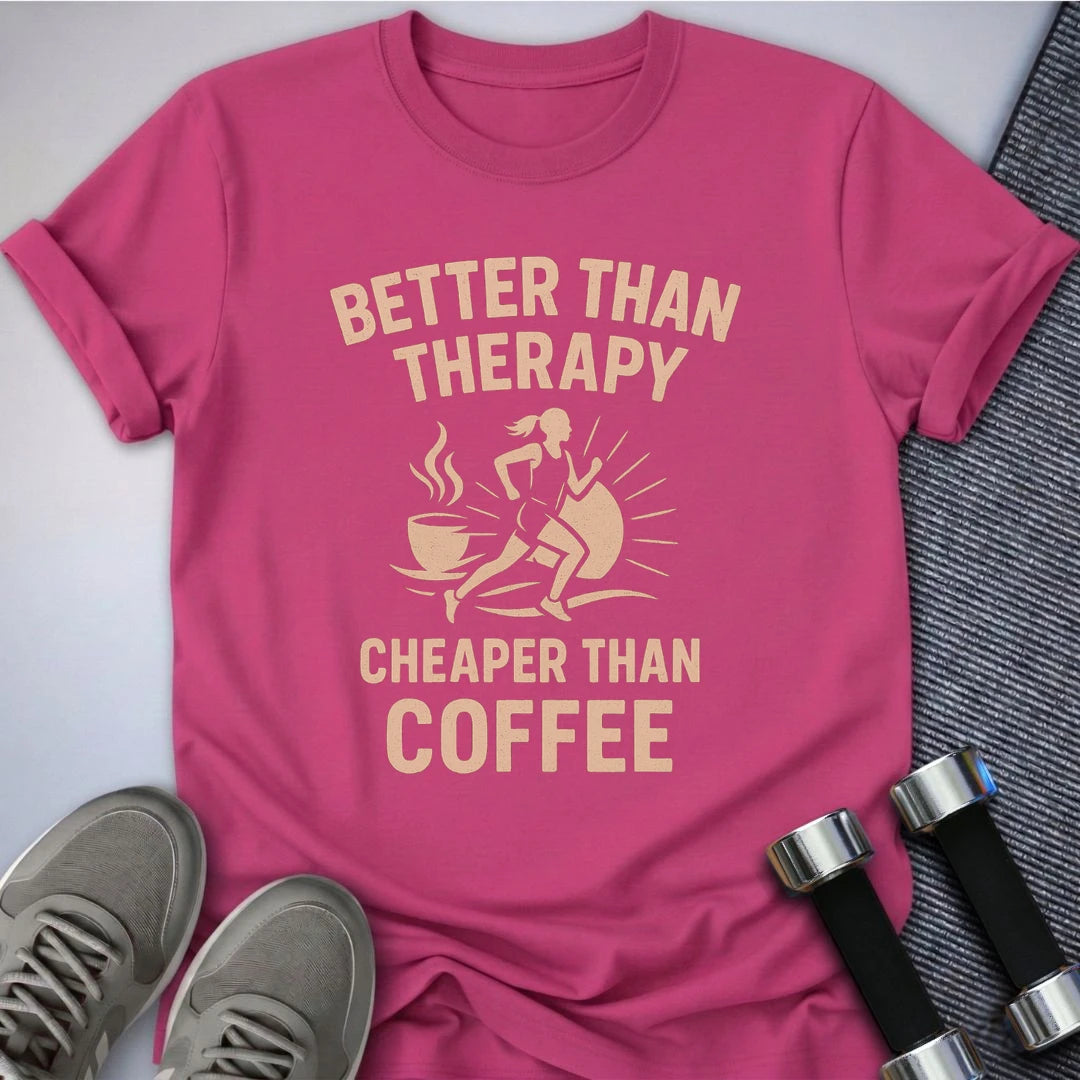 Printify T-Shirt Berry / S Running Therapy T-Shirt