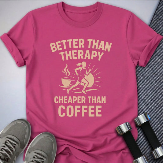 Printify T-Shirt Berry / S Running Therapy T-Shirt