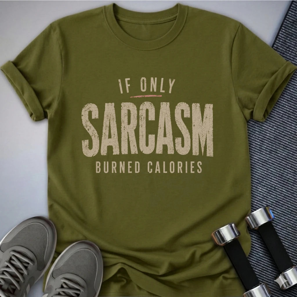 Printify T-Shirt S / Olive Sarcasm Burned Calories T-Shirt