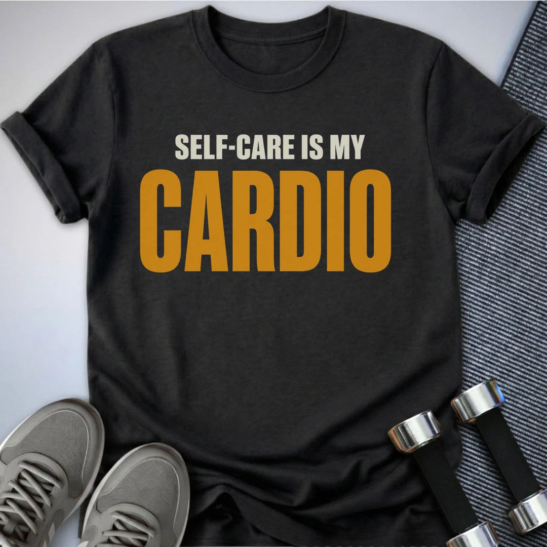 Printify T-Shirt S / Dark Grey Heather Self Care Cardio T-Shirt