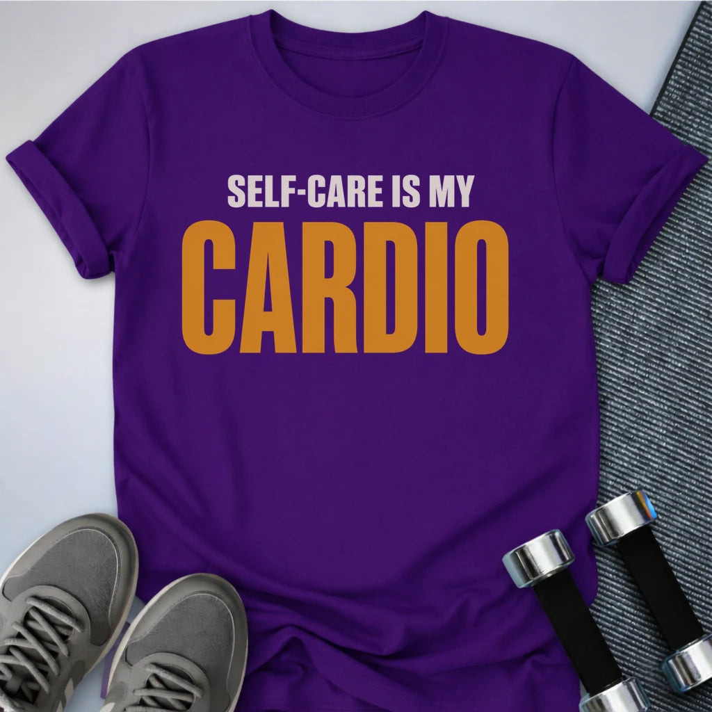 Printify T-Shirt S / Team Purple Self Care Cardio T-Shirt