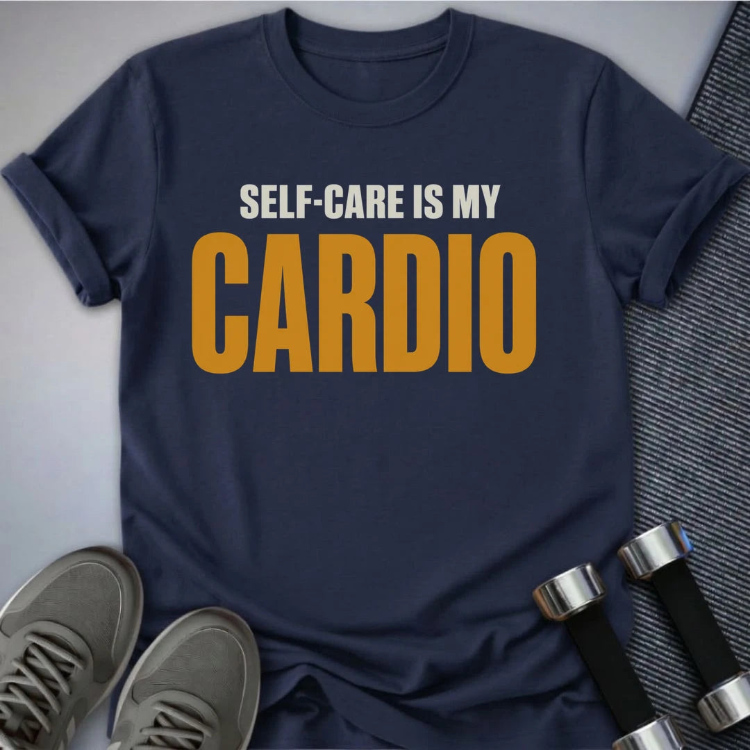 Printify T-Shirt S / Navy Self Care Cardio T-Shirt