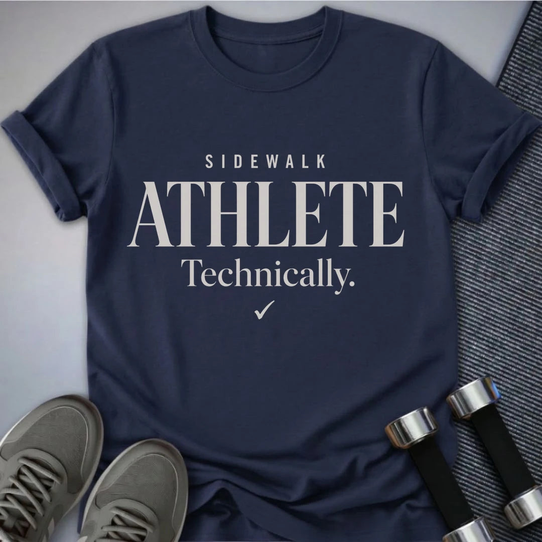 Printify T-Shirt S / Navy Sidewalk Athlete T-Shirt (2)