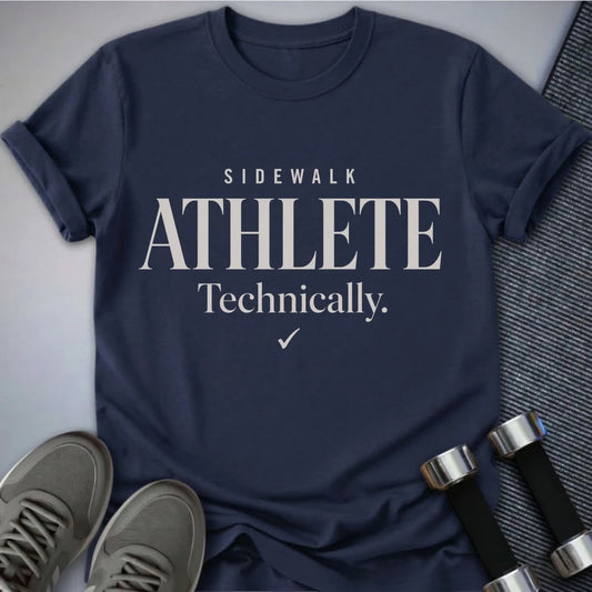 Printify T-Shirt S / Navy Sidewalk Athlete T-Shirt (2)