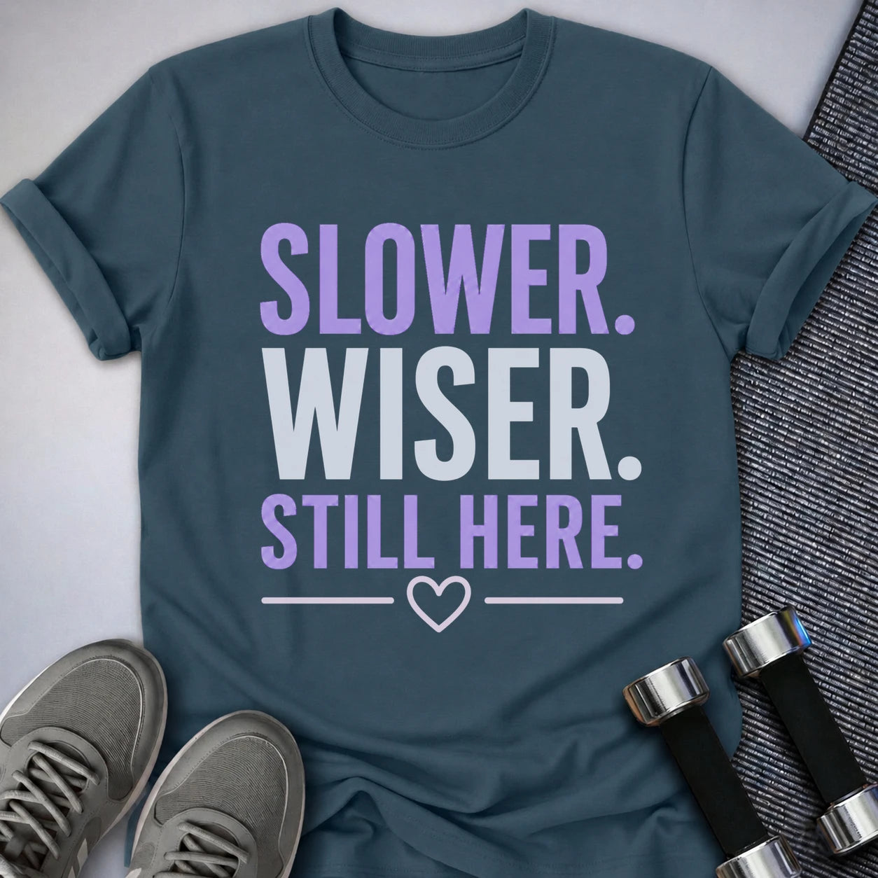 Printify T-Shirt S / Deep Teal Slower & Wiser T-Shirt