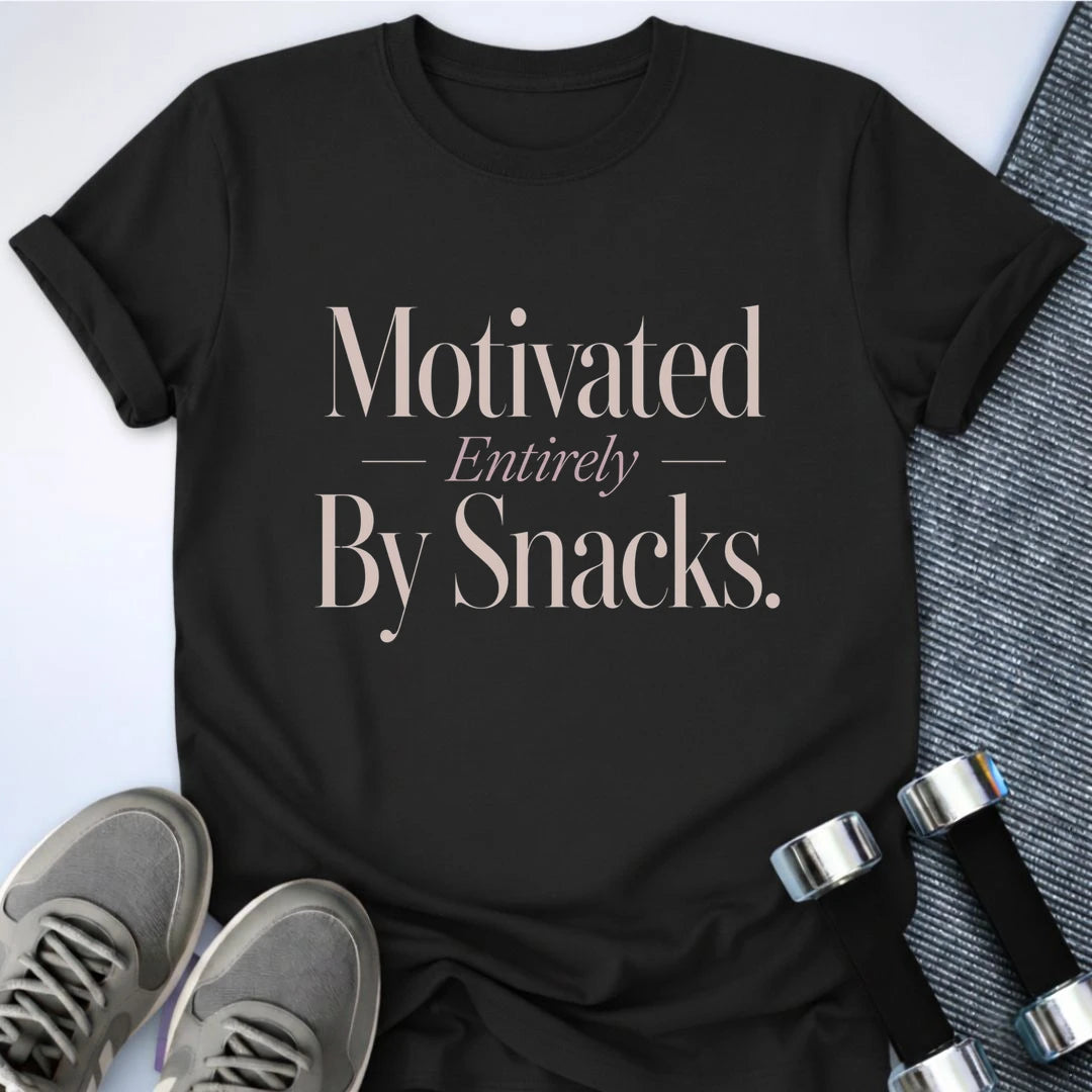 Printify T-Shirt S / Black Snack Motivation T-Shirt