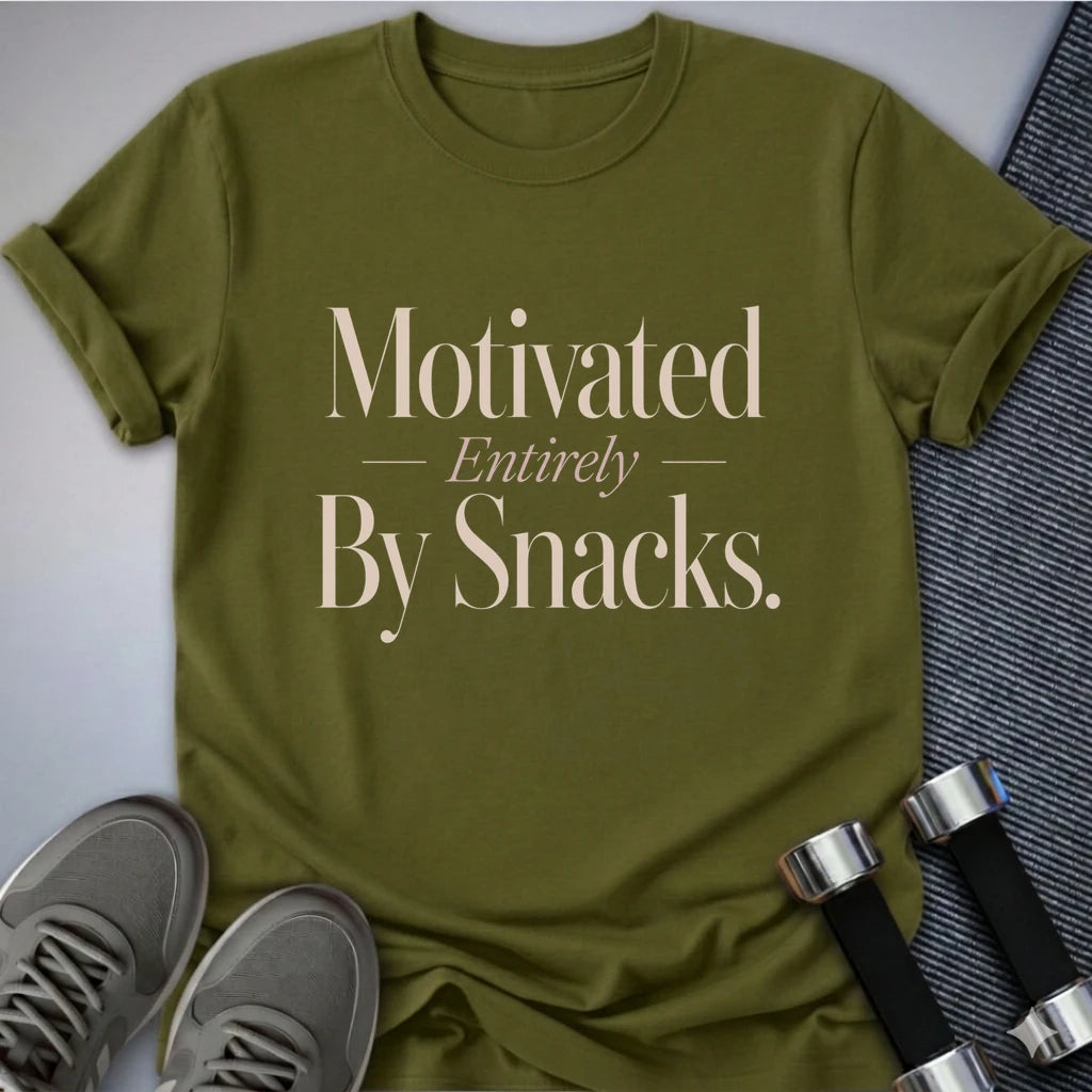 Printify T-Shirt S / Olive Snack Motivation T-Shirt